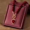 Elegant Heart-Shaped Faux Pearl Necklace for Women - European & American Design