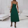 Women's Temperament Elegant Casual Solid Color Straps Dresses