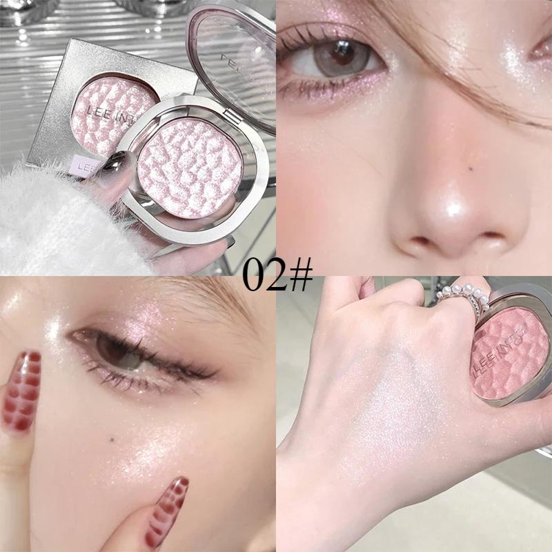 

Монохромная палетка теней для век и хайлайтер - Мерцающая матовая прессованная пудра-хайлайтер, Высокопигментированные тени для век, макияж для женщин 02