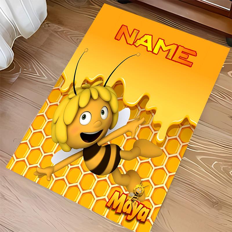 Custom personalization Maya the Bee Print Area Rug - Soft, Washable Non-Slip Indoor Mat,Living Room,Home&Office Decorative Rug