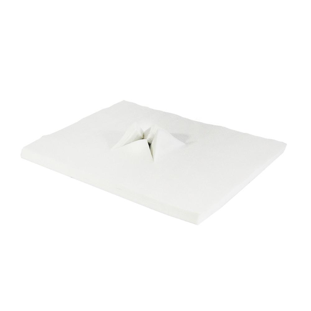 Hygienic Head Pad with X-Slot for Face White 100 Pcs