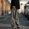 Men's Y2K Flower Printed Baggy Jeans Streetwear American Casual Denim Wide-leg Pants Hombre Vintage Straight Trousers