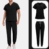 Mens' Comfortable And Casual Solid Color Short Sleeved Pants Protective Suit Set