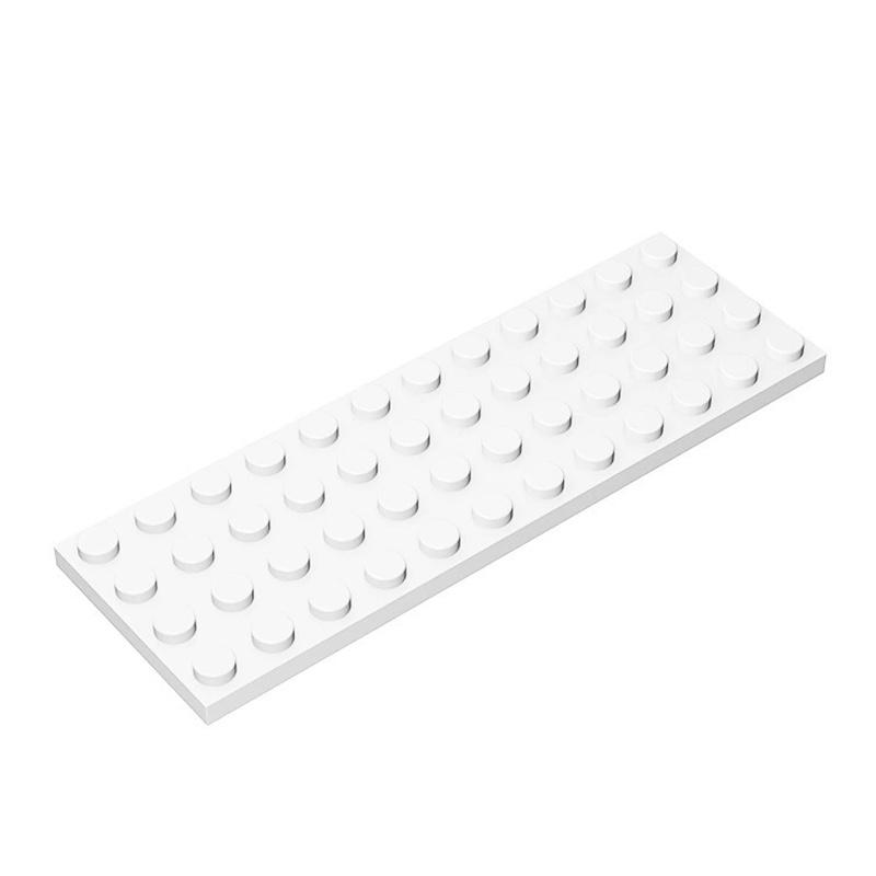 15 пластин размером 4x12, совместимых с самоблокирующимися кубиками 3029, аксессуарами для игрушек. 15 pcs белый