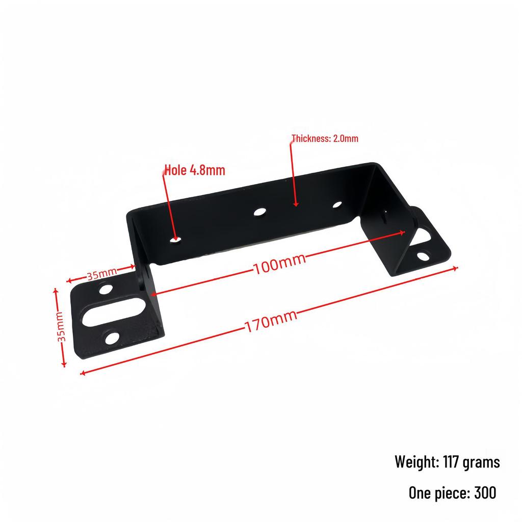 Konzola pantu zábradlí postele ve tvaru U z masivního dřeva s vkládací přezkou