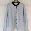 1116 Autumn New Women's Lapel Japanese Cotton Shirt Loose Shirt Top Cardigan Striped Literary Style
