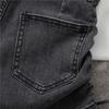 High-Waist Elastische Jeans-Shorts: Damen 2022 Sommer Schlank geschnitten A-Linie Kordelzug Weites Bein Design