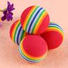 12pcs Funny Rainbow Colored Toy Balls Kitten Activity Toy w/Feather Pet Supplies