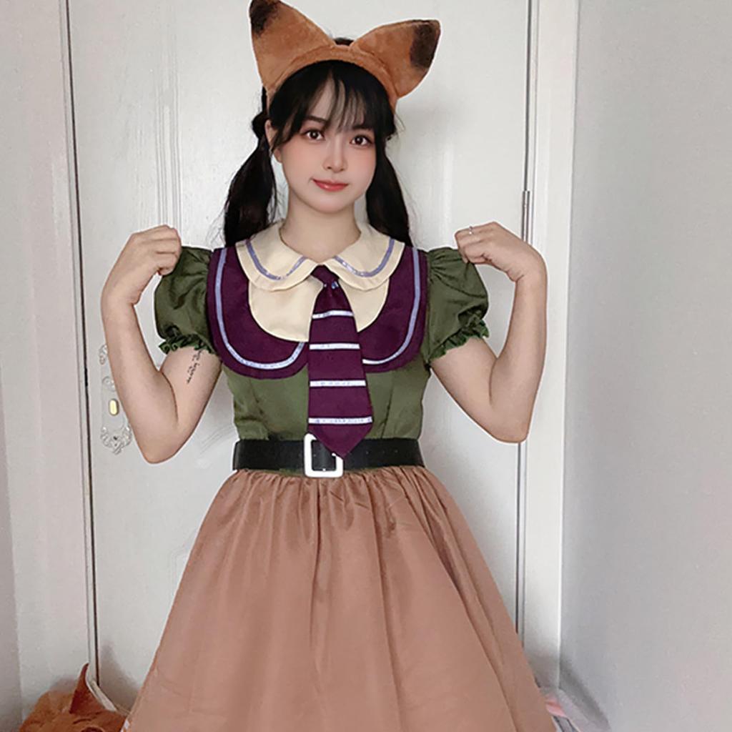 Matreeglam Halloween Cosplay Rabbit Police Con Man Cute Animal Metropolis Cosplay Policewoman Costume for Anime Halloween Cultural School Stage Set