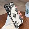 Graffiti Lightning Apple 17promax Transparent Mobile Phone Case iPhone12/13 Airbag Case IP15pro Anti-collision Case