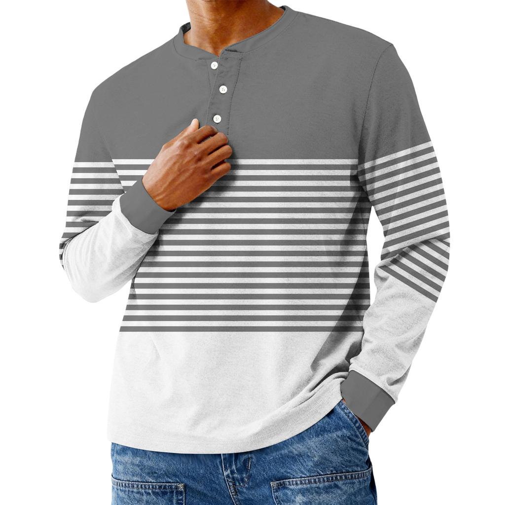 Men's Casual Oversized Button-Down Shirt With Long Sleeves