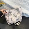 2025 New Foreign Trend Casual Shoulder Bag College Students Class Tote Bag Fashion Commuter Large Capacity Bag Women