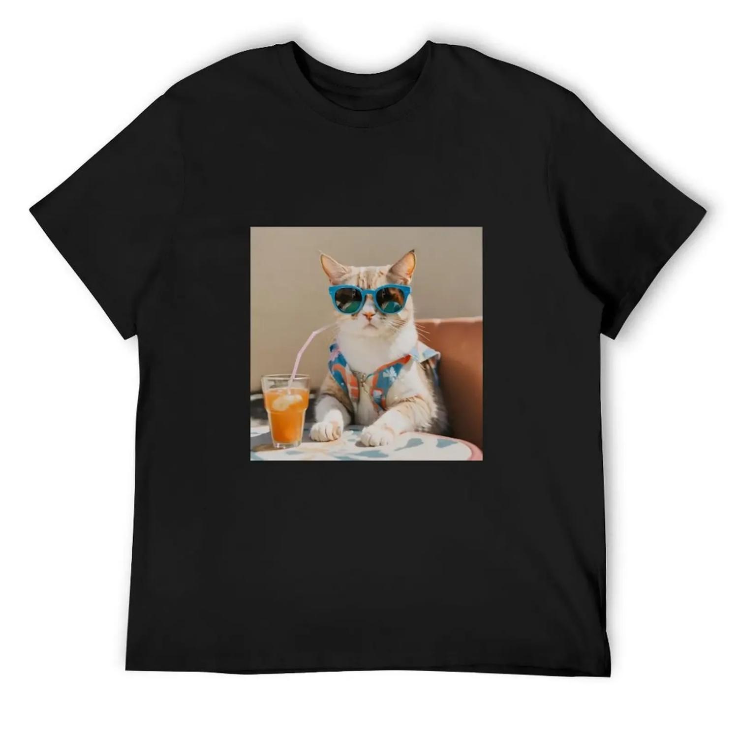 

A cat relaxing in the sun T-Shirt anime tshirt street wear tees men t shirts XXXXXL різнокольоровий