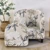 Printing Single Club Chair Cover Sofa Cover Full-covering Protective Cover Semi-circular Bathtub-shaped Sofa Cover Cushion