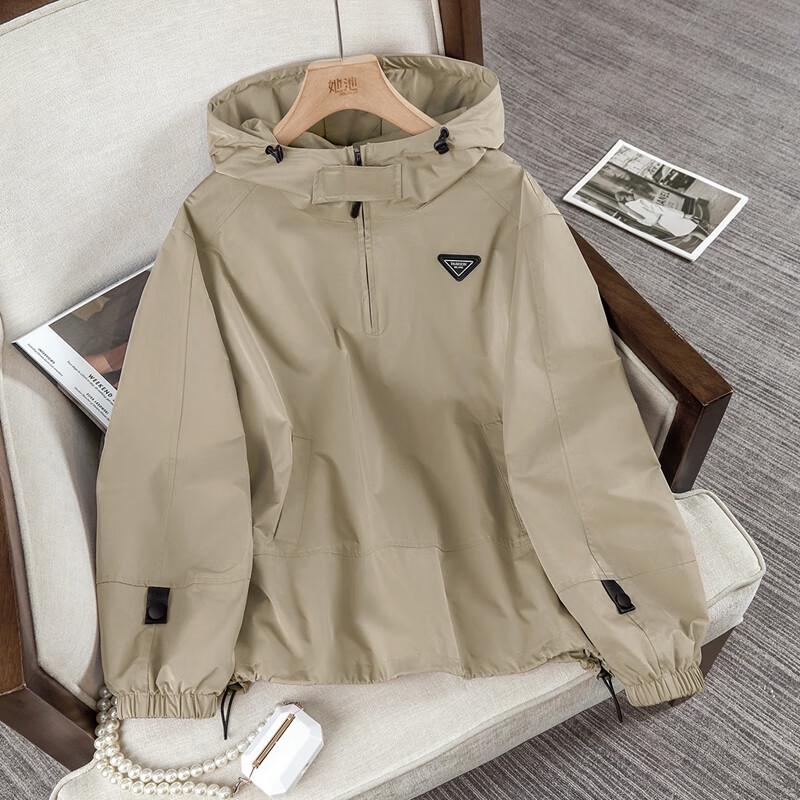 Women's Petite Loose Hooded Workwear Jacket