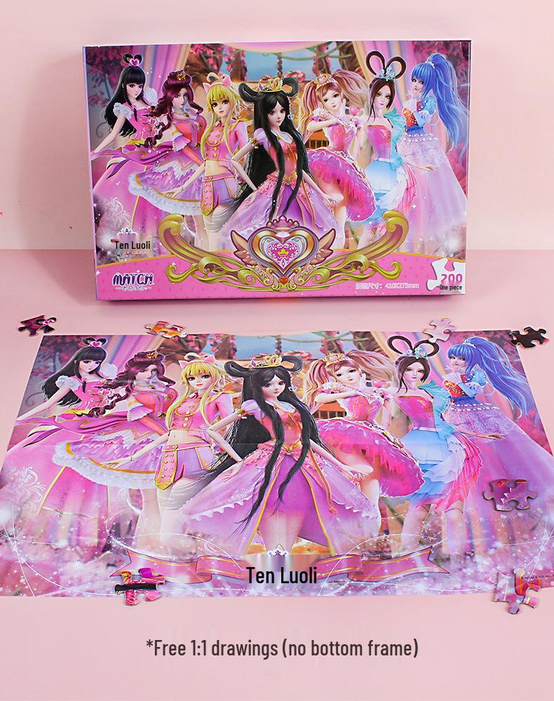Výprodej Ye Luoli Fairy Dream 100dílné puzzle pro věk 3-8 let: Hračka pro rané vzdělávání s princeznovskou tématikou
