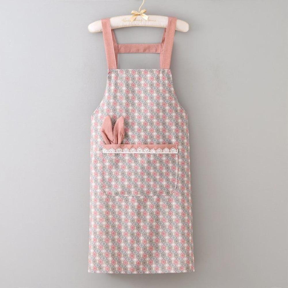 

Rabbit-ear Pattern Baking Overalls Cute Household Apron Fashion Cooking Apron Kitchen зелений