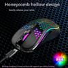 RGB Luminous Gaming Mouse with Wireless Hollow Honeycomb Design, Lightweight and TYPE-C Wired Charging.