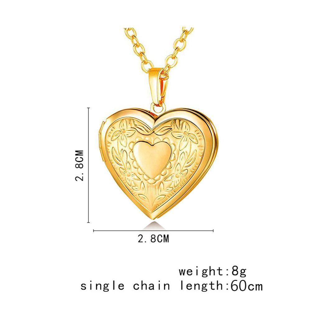 Fashion Heart Shaped Men Women Necklace Photo Picture Locket Pendant Lover Jewelry Chain Nice Gift