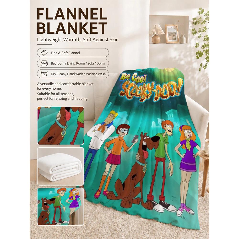 Cool Scoobydoo Cartoon Anime Blanket Comfortable Skinfriendly Throw Blanket For Living Room Bedroom Recliner Party Decor Christmas Gift
