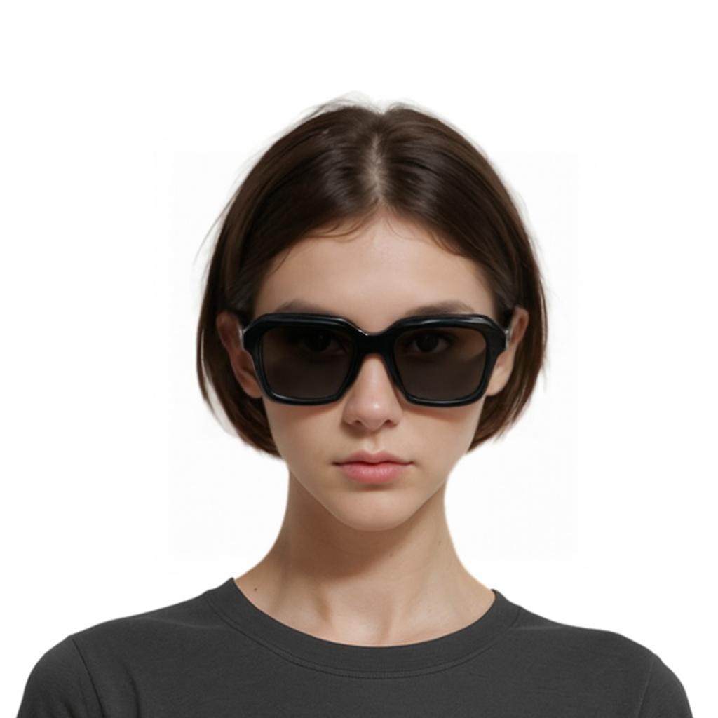 Balenciaga Minimalist Acetate Rectangular Sunglasses Unisex Sunglasses BB0127S-001