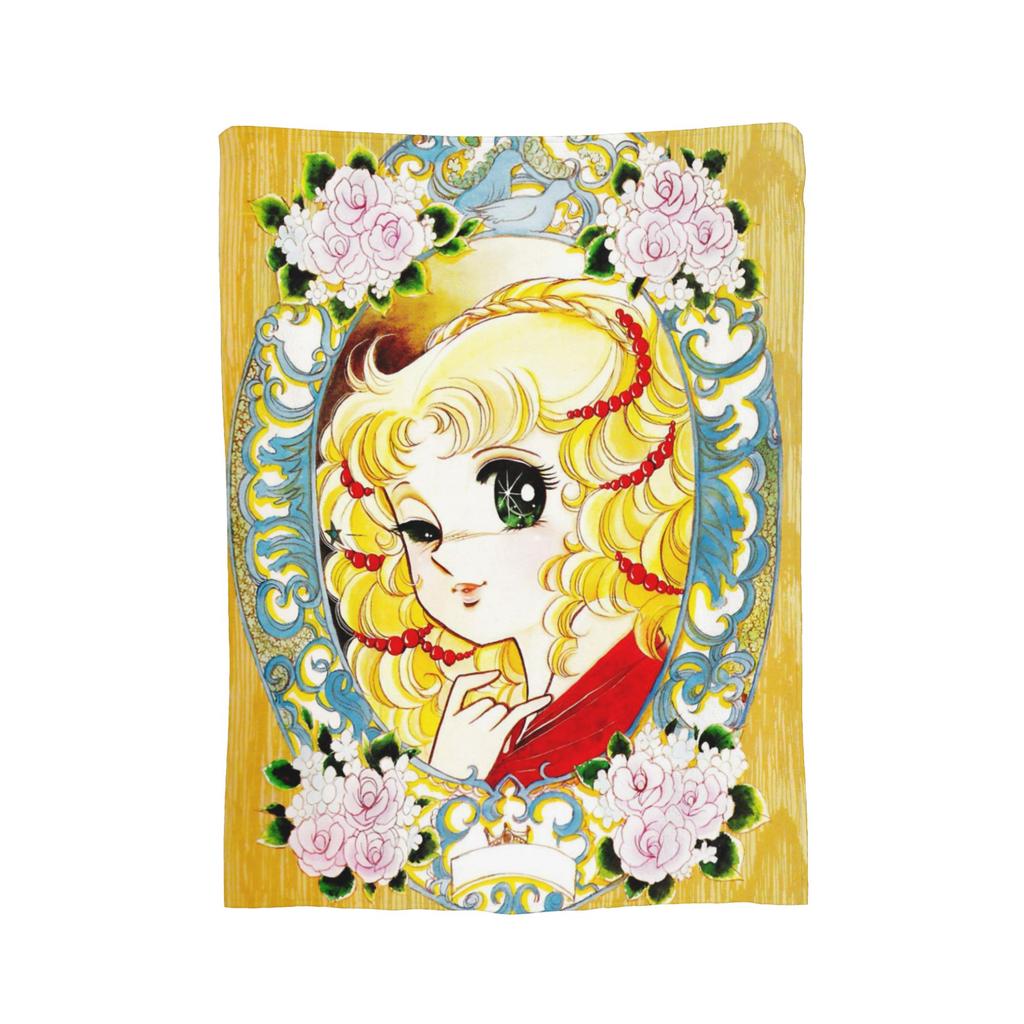 Candy Candy Manga Decke Korallenfleece Plüsch Sommer Atmungsaktiv Super Weich Überwurfdecken für Bettwäsche Reise Steppdecke