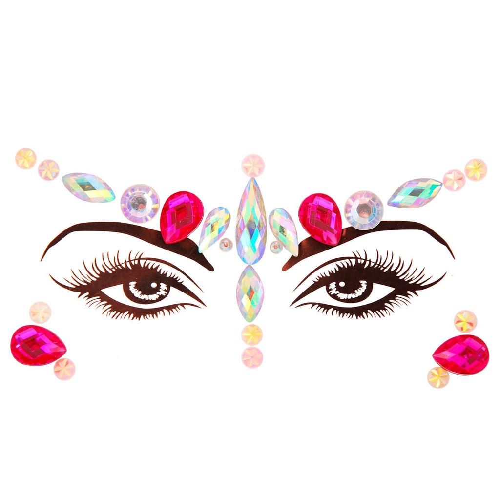 Crystal Tattoo Sticker Glitter Eyeliner Eyebrow Makeup Face Eyes Diamond Temporary Tattoo Rock Rhinestone 3D Eyeliner Stickers