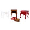 1:12 Wooden Bedroom Dollhouse Miniature Bedside Furniture Accs