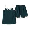 Ice Silk Pajamas Set for Women Satin Camisole Sleepwear V Neck Cami Top Shorts Set Summer Two-Piece Lounge Homewear