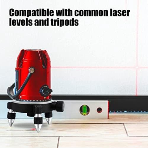 TAMOSH 360 Adjustable Laser Level Adapter, Rotating Base Tripod Connector Pivot Base Fine Adjustment Holder for Laser Levels