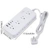 Stromleisten mit US-Stecker, 8 Steckdosen, 4 USB-Anschlüsse(2 USB-C), Geflochtenes Verlängerungskabel, Überspannungsschutz-Adapter für Zuhause
