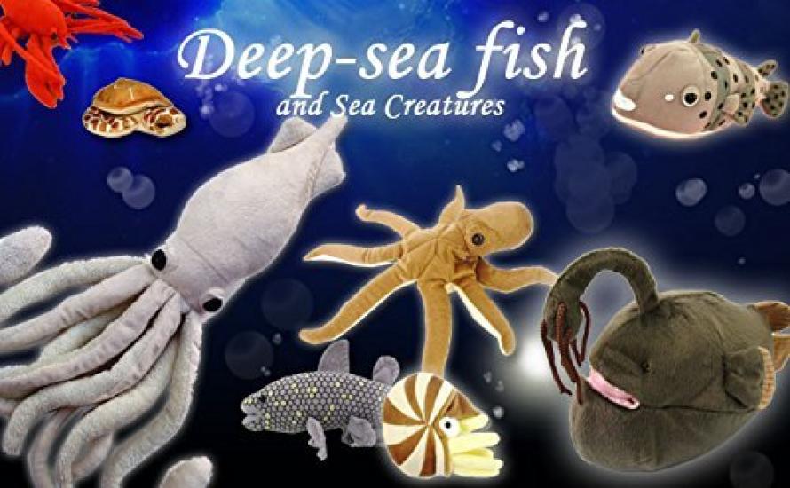 Deep Sea Creatures Series Giant Squid Plush Toy White 7430