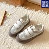 Velcro little white shoes women's 2025 spring new ins retro versatile casual board shoes pink platform German training shoes