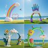 Outdoor Rainbow Cloud Swing Sculpture