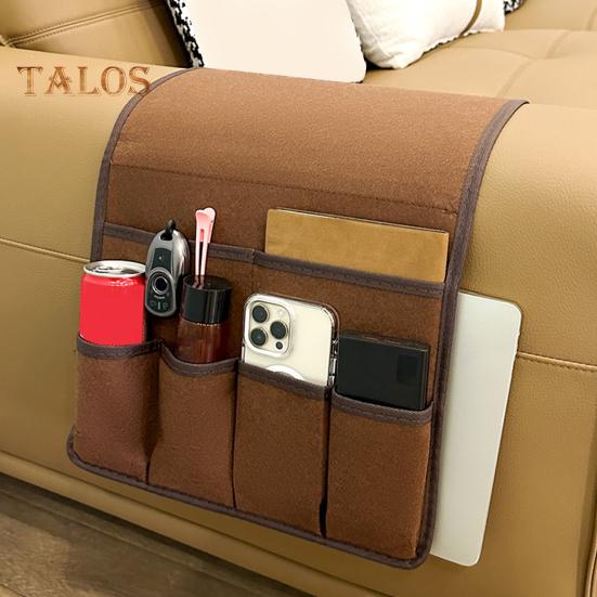 Borsa portaoggetti sospesa per bracciolo del divano con 6 tasche, facile da installare, organizer per divano reclinabile, porta telecomando