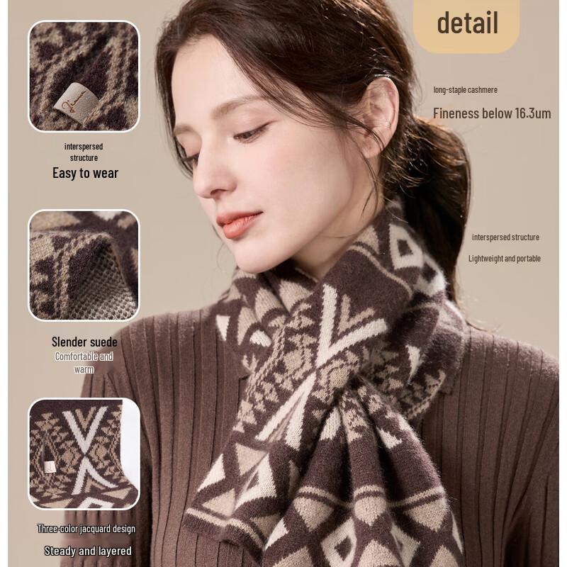 JIUMU 100% Cashmere Scarf for Men and Women