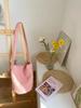 Soft Plush Large Capacity Ladies Bucket Bags Solid Color Casual Women's Furry Shoulder Bag Faux Lamb Wool Female Handbags Tote