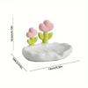 1pc Brand New Creative and Adorable Floral Soap Dish That Doesn't Require Punching Drainage Holes.