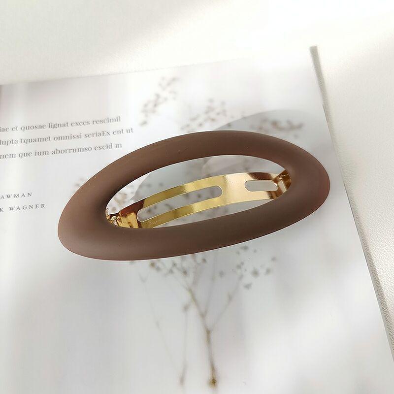 Minimalistická matná pružinová spona do vlasů pro dívky - Všestranná a stylová korejská boční sponka