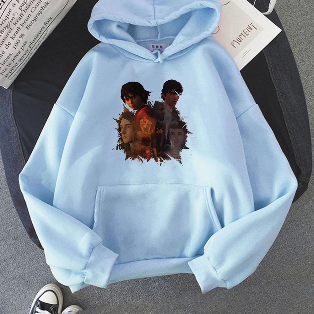 Life Is Strange 2 Bluza z kapturem w stylu kreskówkowym Długi rękaw Retro Prostota Bluza Aldult Odzież polarowa Damska/męska Bluzy Swetry