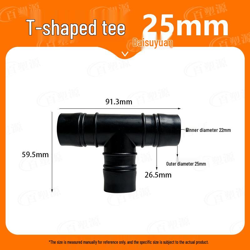 High-Temp Resistant Plastic Hose T-Connector, Quick Connect Fish Tank Accessory, PP Material