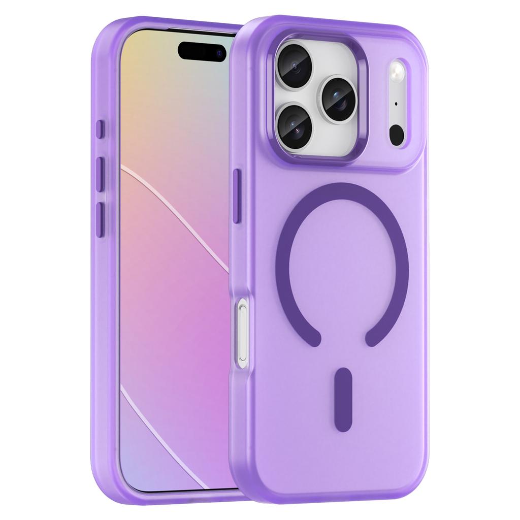 For iPhone 17 Pro Case Compatible with MagSafe TPU+PC Matte Translucent Phone Back Cover