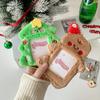 Gingerbread Man Photocard Holder Cartoon Bag Pendant Christmas Tree Card Holder Fluffy Kpop Photo Card Sleeves Christmas Gift