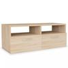 VidaXL Meuble TV Bois d’ingénierie 95x35x36 cm Chêne 244868
