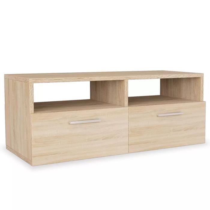 VidaXL Meuble TV Bois d’ingénierie 95x35x36 cm Chêne 244868