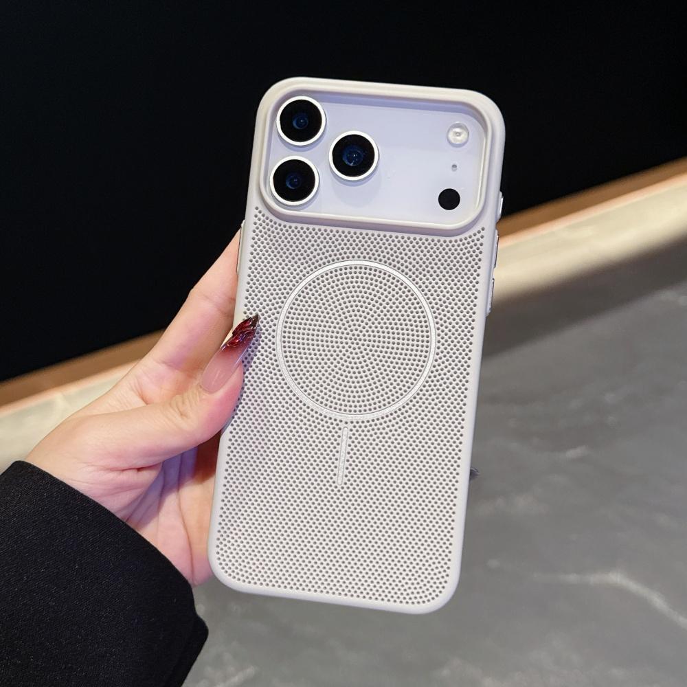 Heat Dissipation Mesh For Magsafe Phone Case For iPhone 17 Air 16 15 14 Plus 13 12 Pro Max 17ProMax 17Pro Wireless Charge Cover