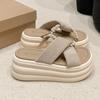 Fashion NEW 7CM Heels Wedge Slides Sandals Women Casual Outdoor Slippers Female Summer Non Slip Beach Slipper Walking Chunky Shoes Woman