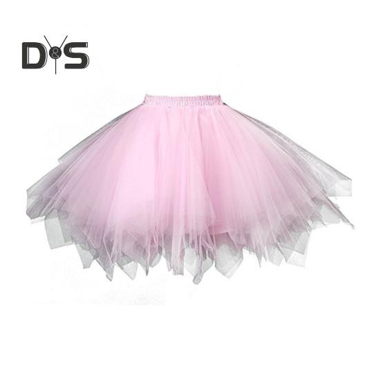 Women Tulle Skirt 50s Tutu Petticoat Elastic Waist Short Ballet Crinoline Petticoat Carnival Costume Underskirt