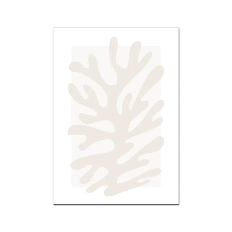 Henri Matisse Beige Poster Nude Girl Leaf Abstract Line Art Print Coral Canvas Painting Boho Wall Picture Living Room Home Decor