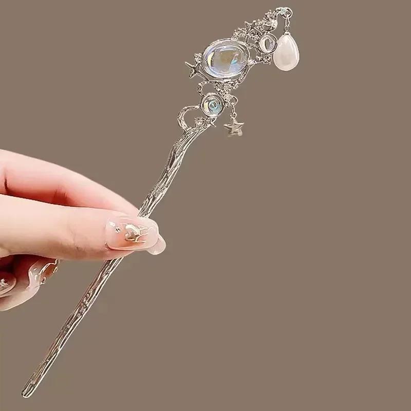 Classic Chinese Hair Stick Pins for Women Butterfly Flower Star Fresh Handmade Hairpins Charm Jewelry Accessories Hair Ornaments